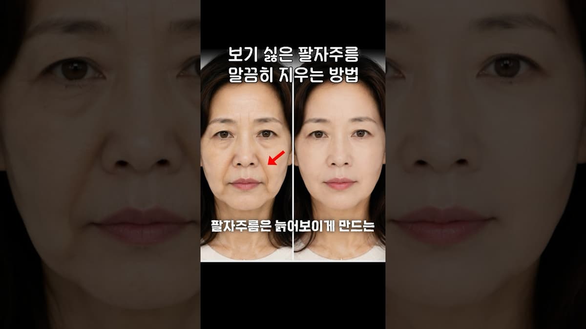 가만히 있어도 선명하게 보이는 팔자주름