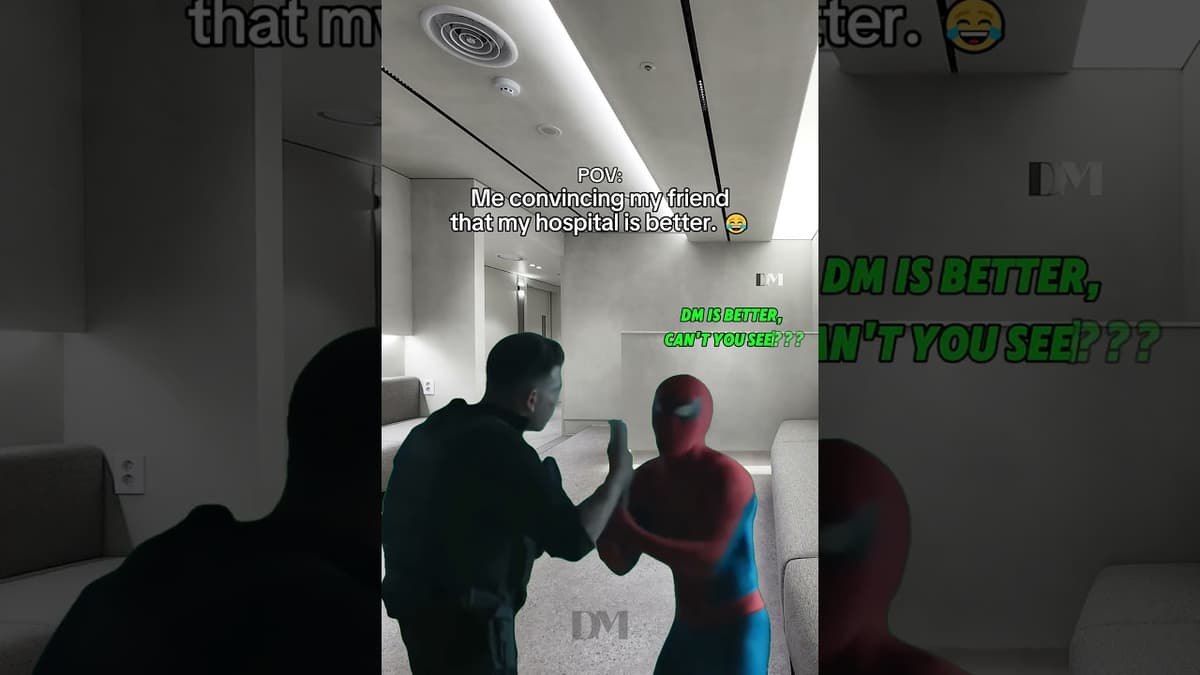 第一人称视角：我成功说服朋友我的医院更好 #fyp #viral #spiderman #spidermanbrandnewday