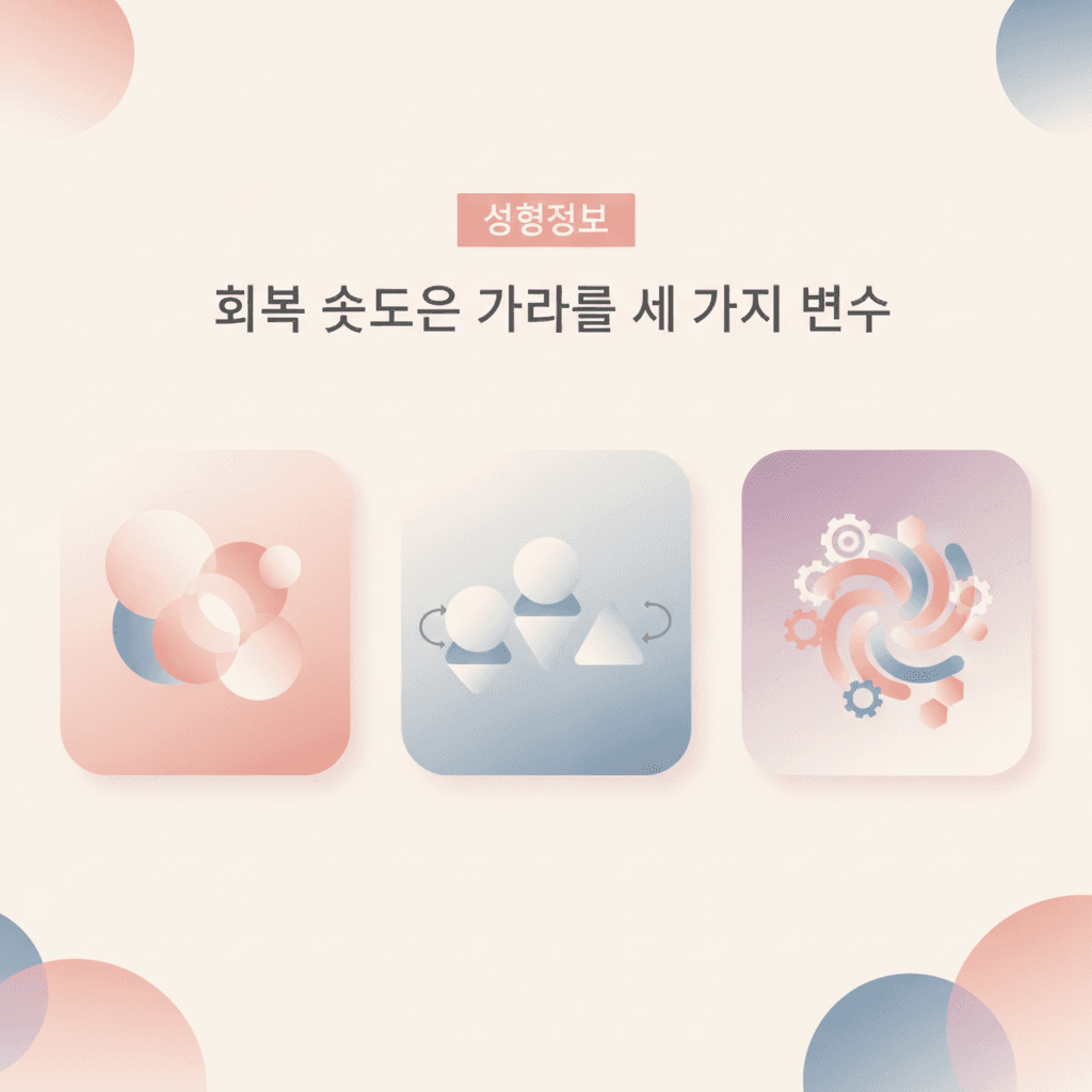 성형정보 — 회복 속도를 가르는 세 가지 변수