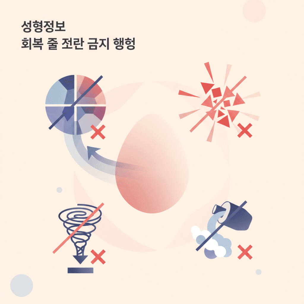 성형정보 — 회복 중 절대 금지 행동
