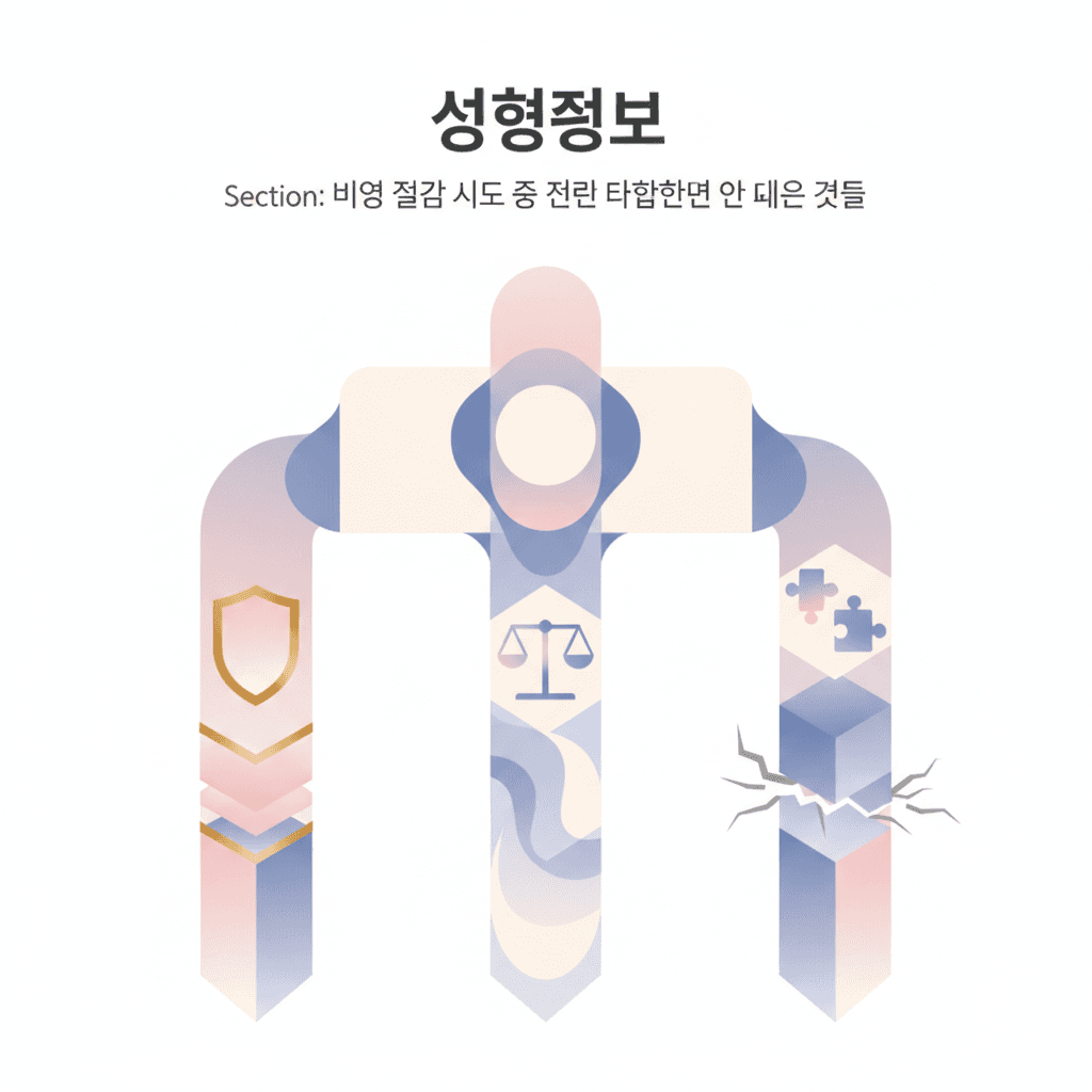 성형정보 — 비용 절감 시도 중 절대 타협하면 안 되는 것들