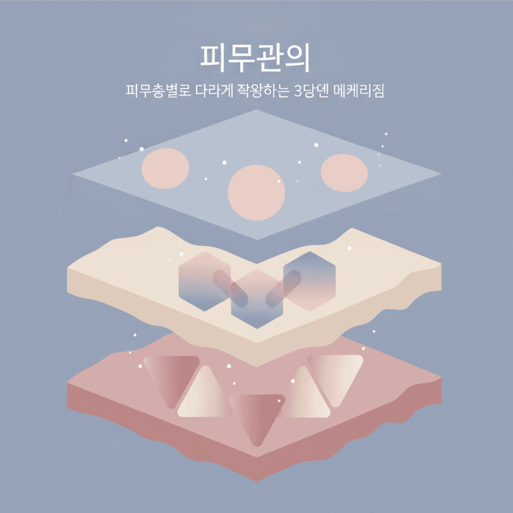 피부관리 — 피부층별로 다르게 작동하는 3단계 메커니즘