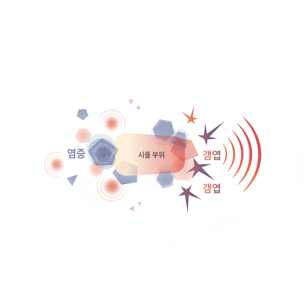 실리프팅 — 염증과 감염 — 즉각 대응이 필요한 신호