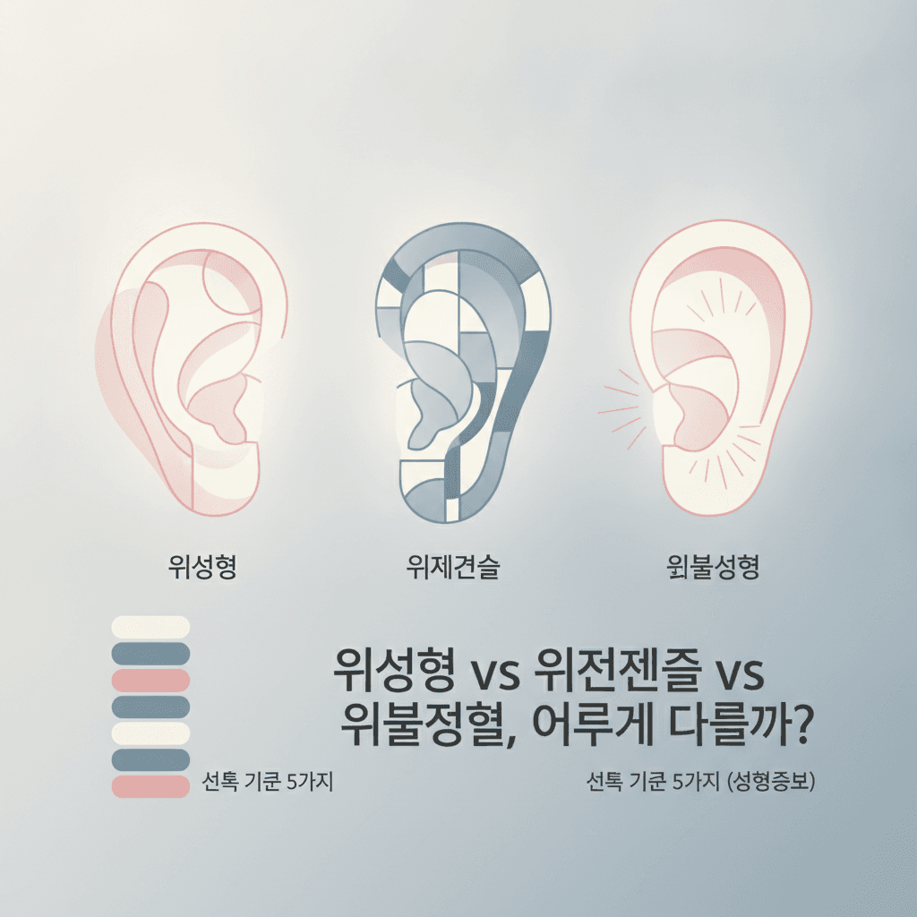 귀성형 vs 귀재건술 vs 귓불성형, 어떻게 다를까? 선택 기준 5가지