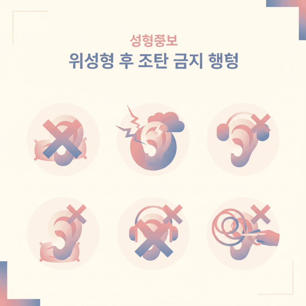성형정보 — 귀성형 후 절대 금지 행동