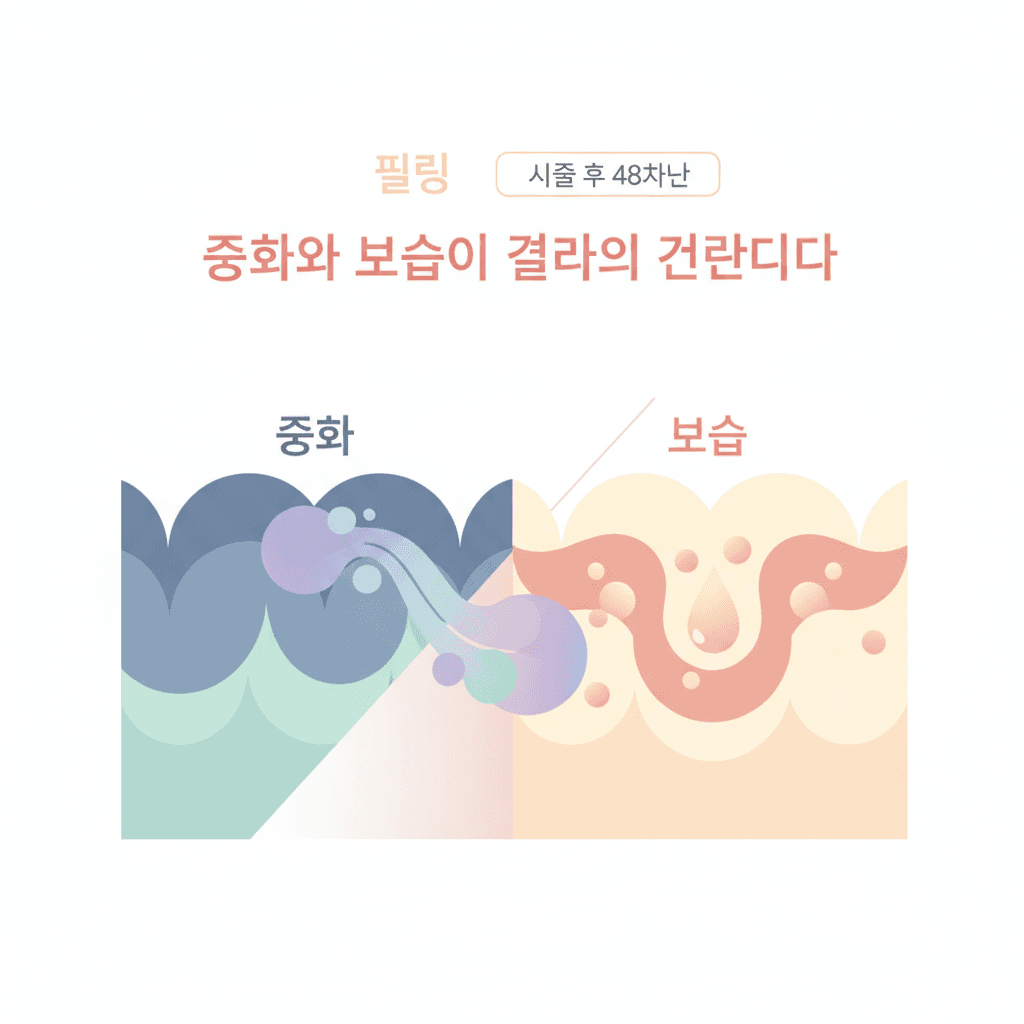 필링 — 시술 후 48시간 — 중화와 보습이 결과의 절반이다