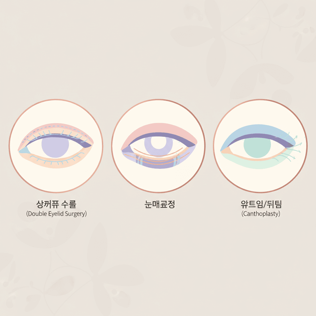 쌍꺼풀 절개 vs 매몰 vs 눈매교정, 어떤 수술이 나에게 맞을까