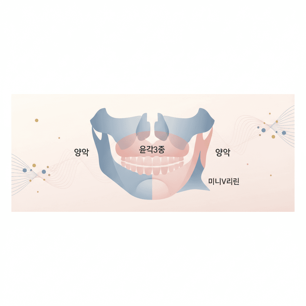 윤곽성형 종류별 비교 2025: 윤곽3종·양악·미니V라인 7가지 선택