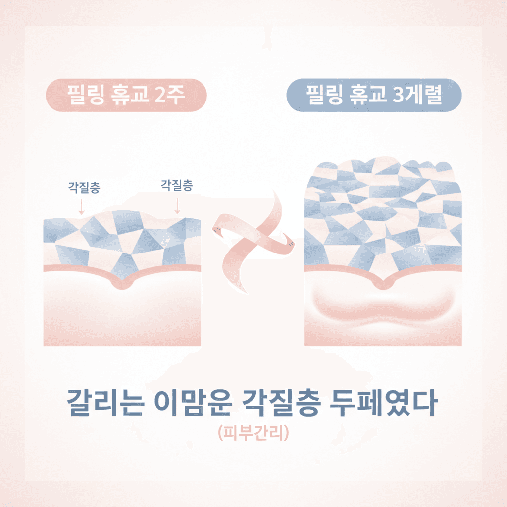 필링 효과 2주 vs 3개월, 갈리는 이유는 각질층 두께였다