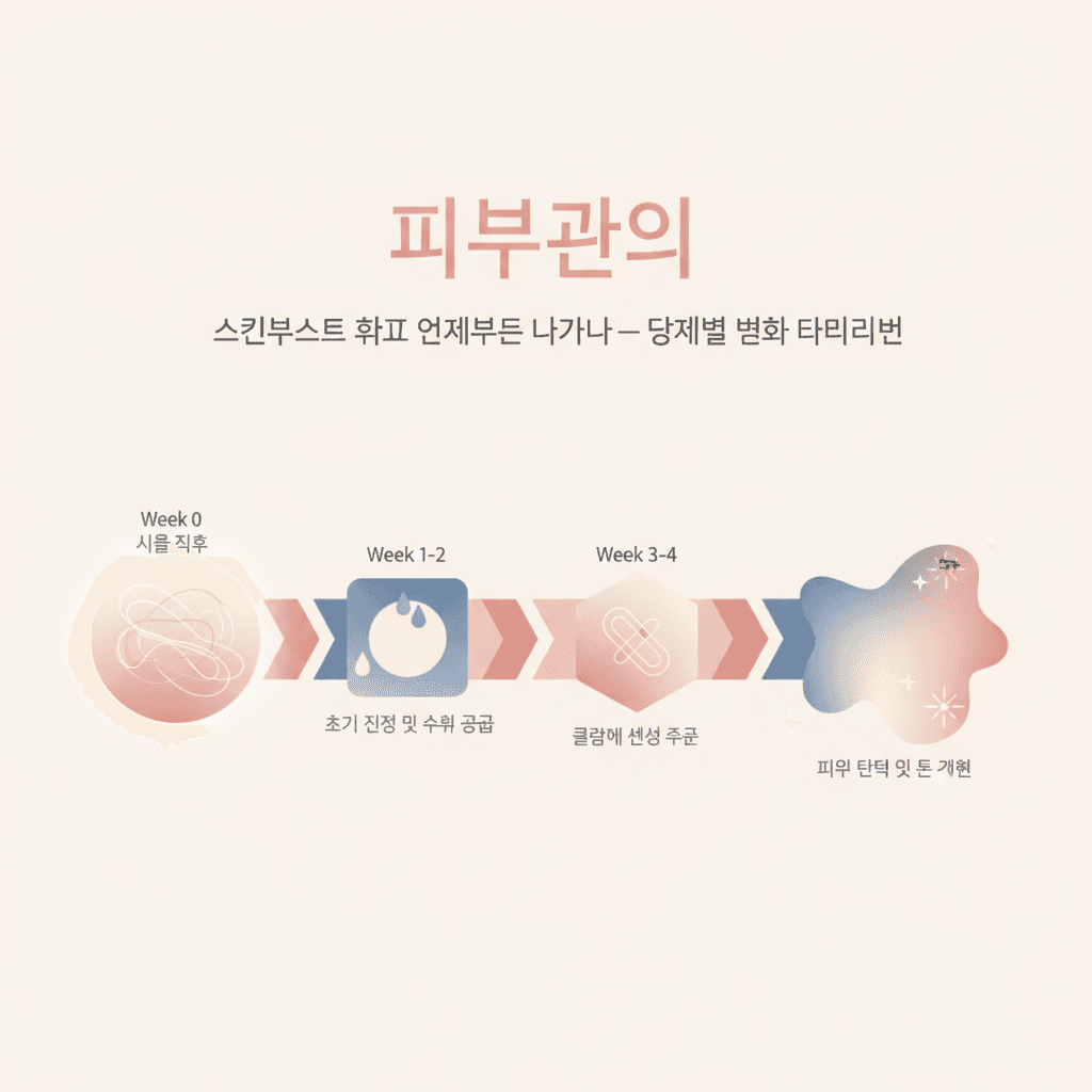 피부관리 — 스킨부스터 효과 언제부터 나타나나 — 단계별 변화 타임라인