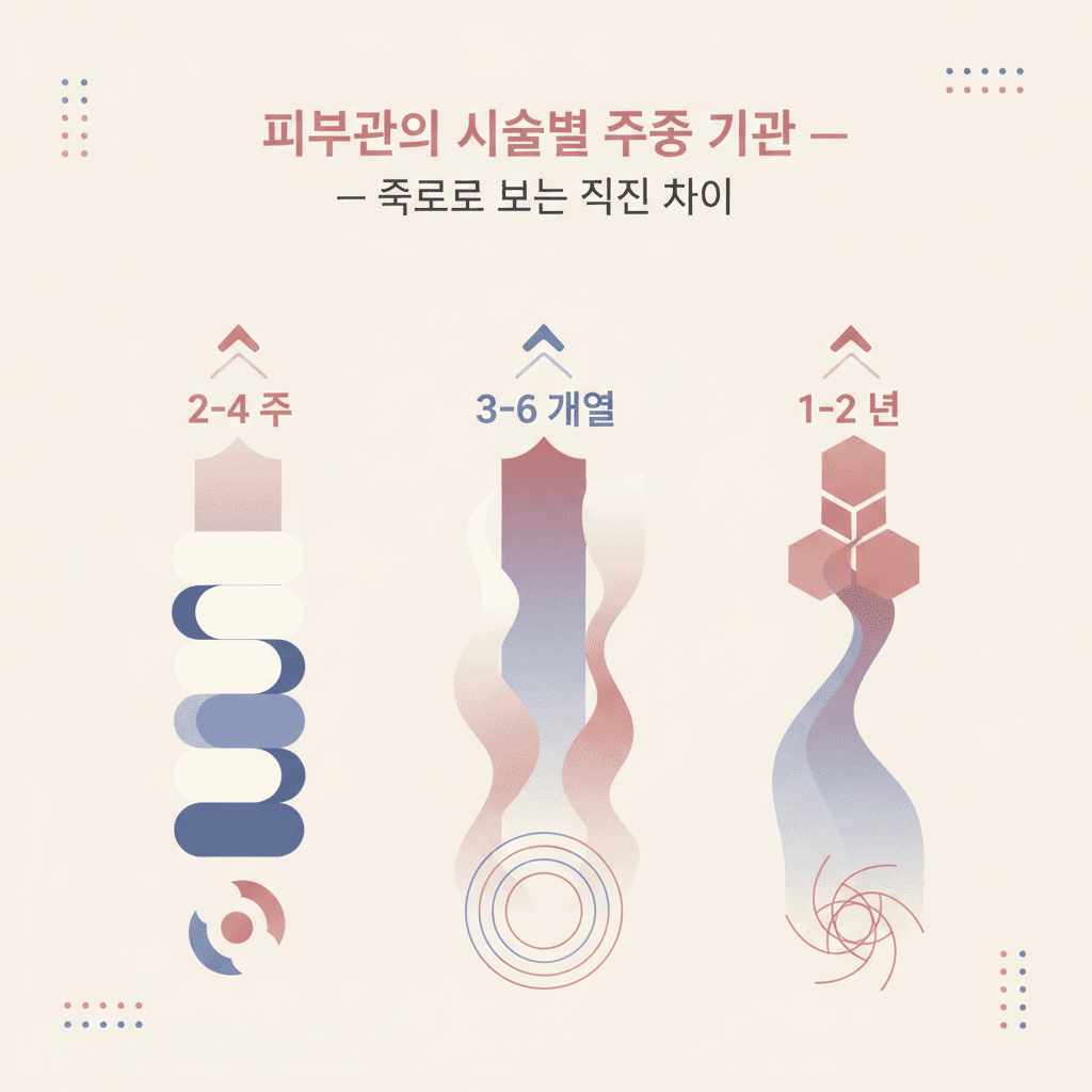 피부관리 — 시술별 지속 기간 — 숫자로 보는 실제 차이