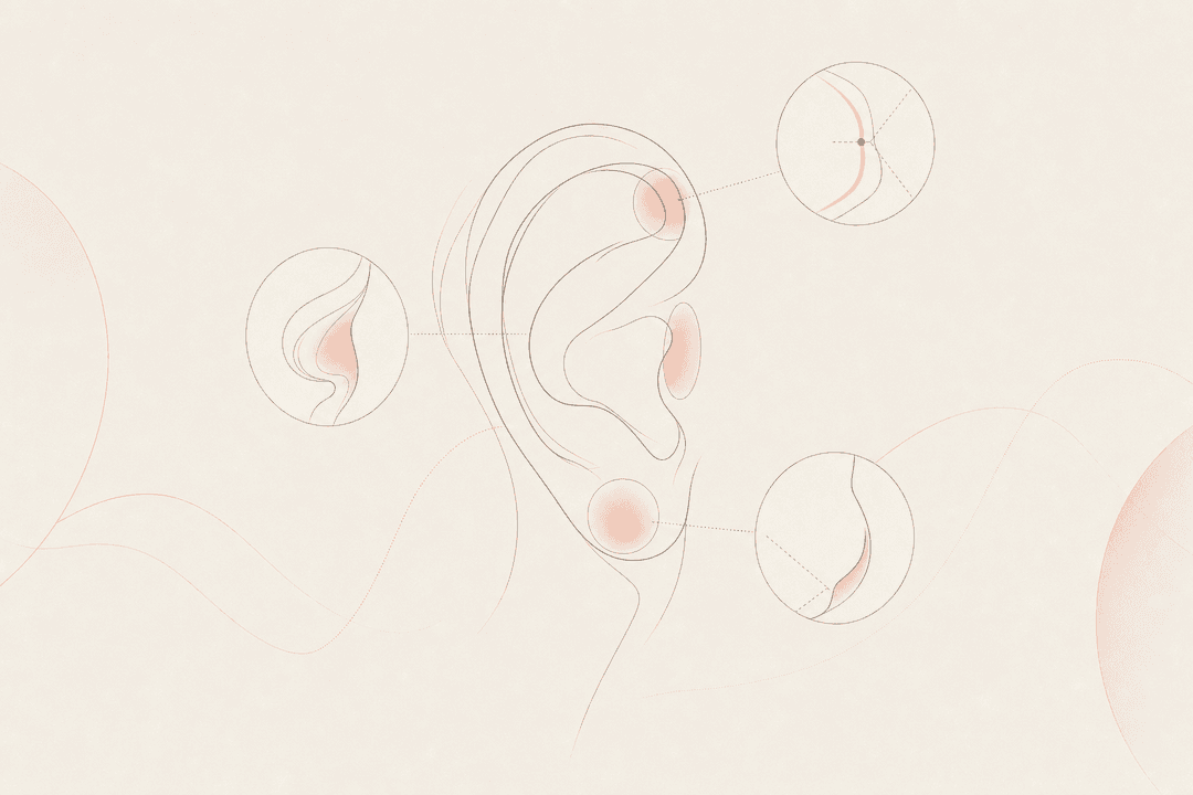 Points of regret after ear surgery: What patients wish they knew — Plastic surgery information, medical aesthetics infographic