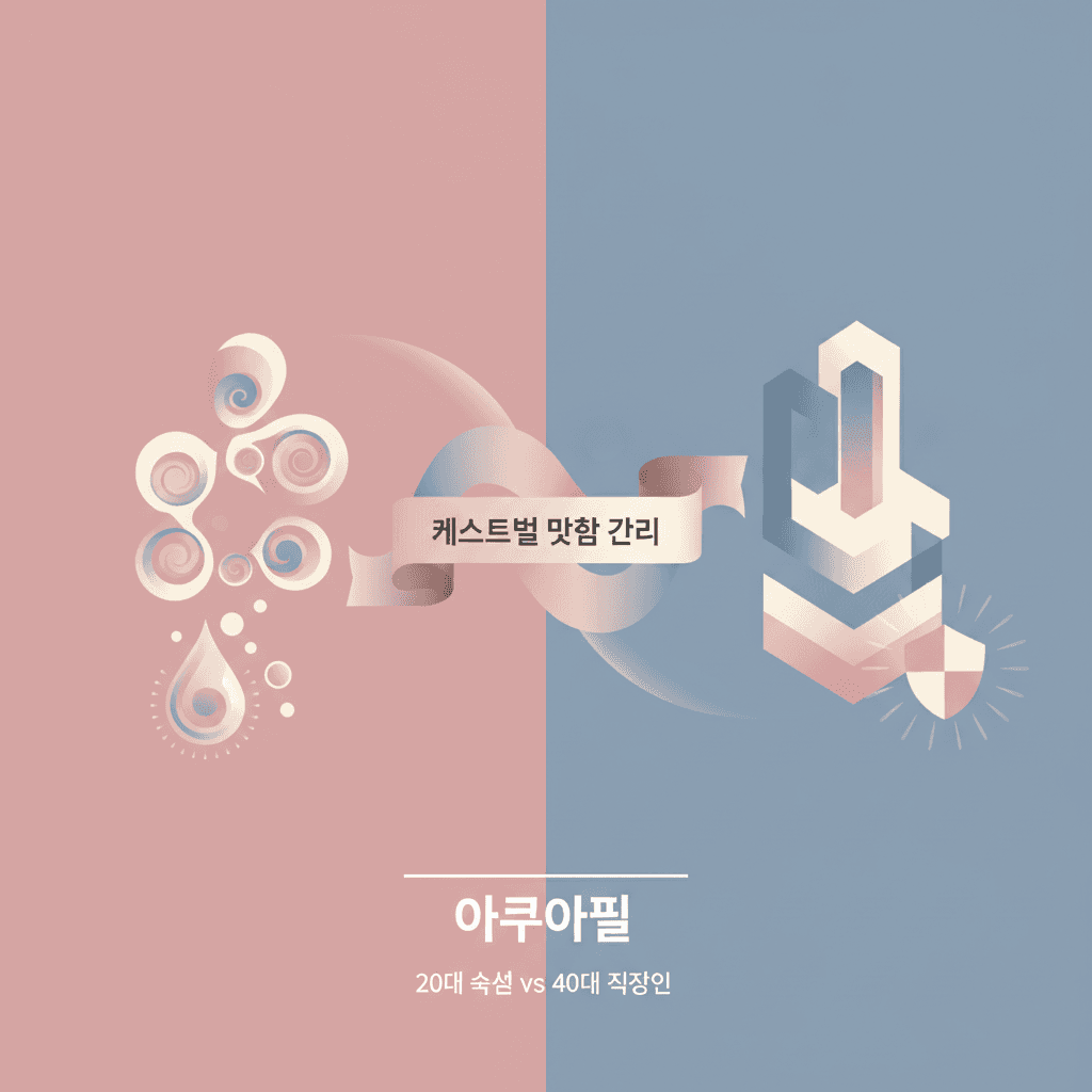 아쿠아필 — 케이스별 맞춤 관리 — 20대 학생 vs 40대 직장인