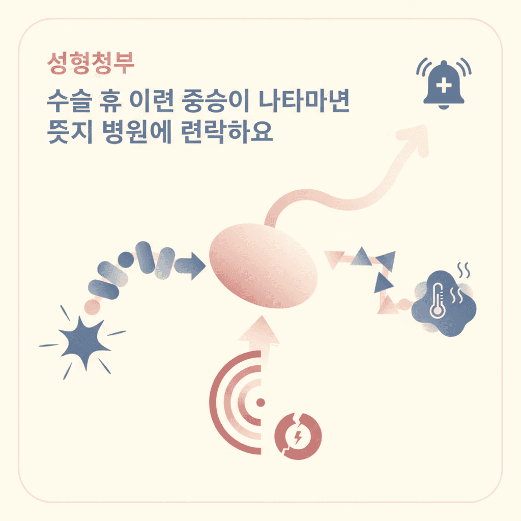 성형정보 — 수술 후 이런 증상이 나타나면 즉시 병원에 연락하세요
