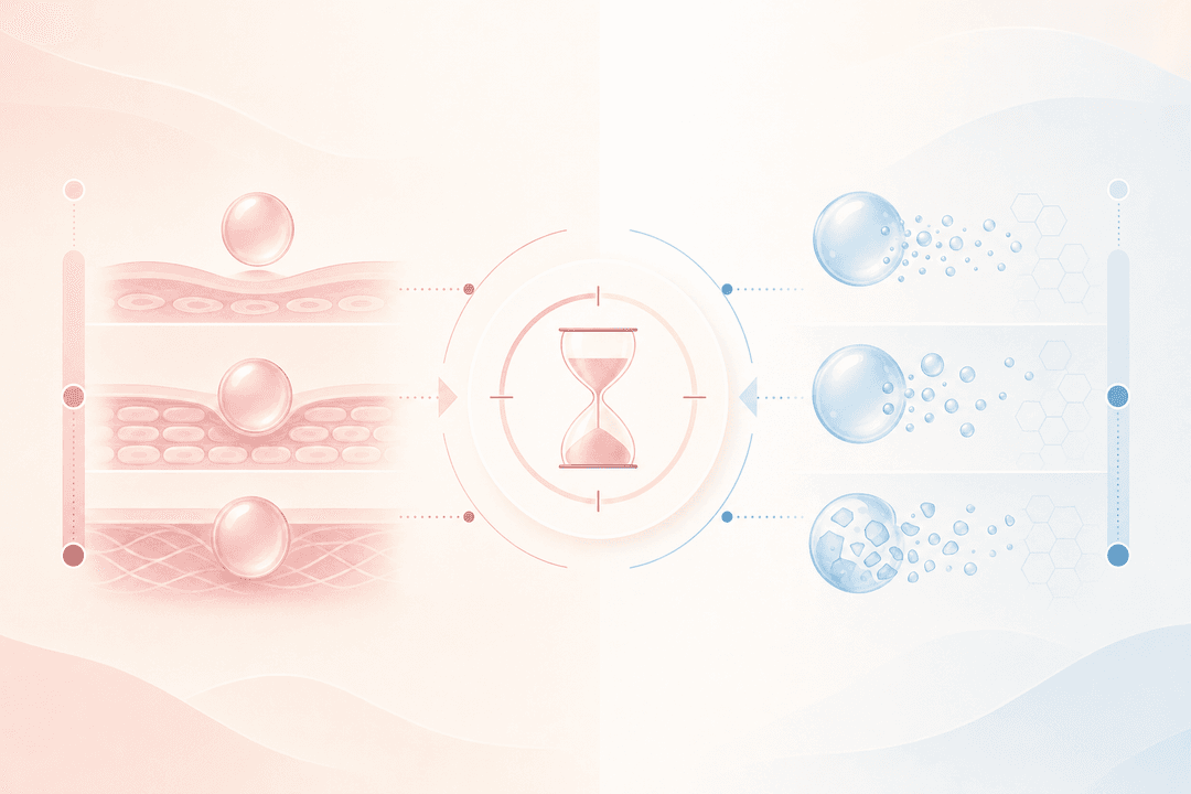 Injection depth and metabolism rate determine Volite's duration — Skincare medical aesthetics infographic