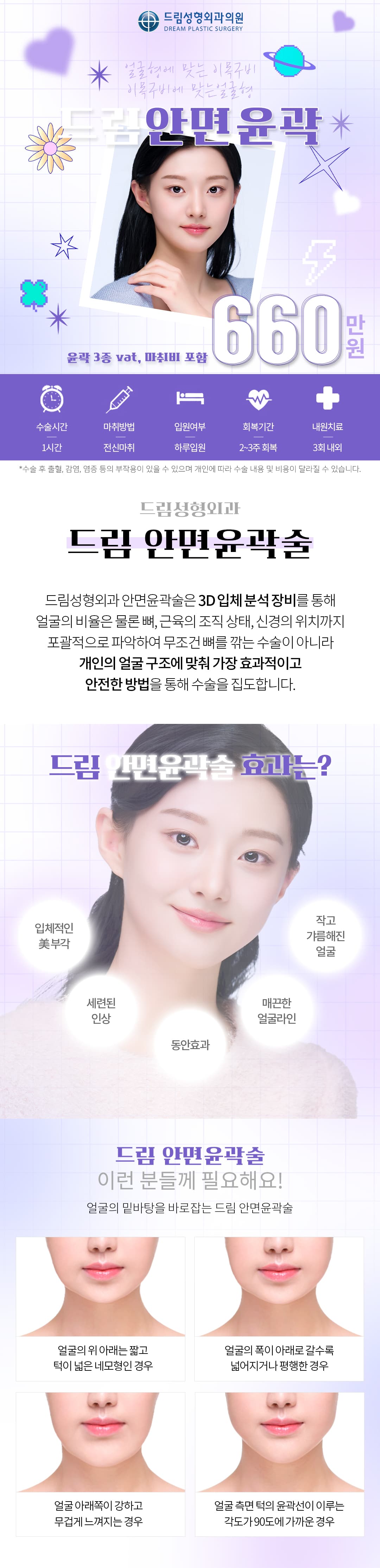 드림 안면윤곽 윤곽3종 1